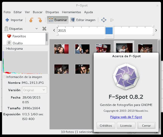 F-Spot 0.8.2 in OpenSUSE-12.3